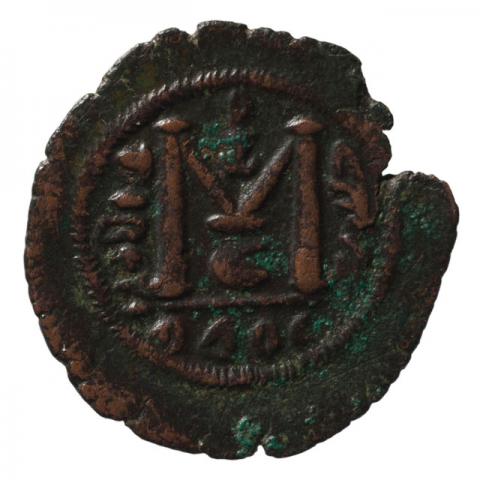 (Value) M = 40; Greek inscription "Tiberiados" – Arabic inscription "Tabariyah"