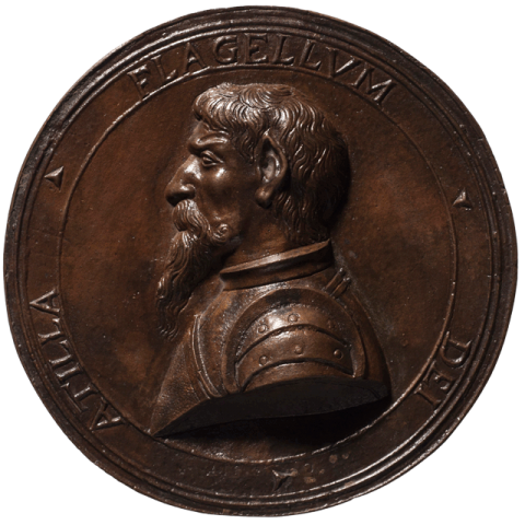A. Fictive portrait medal of Attila as “Scourge of God”