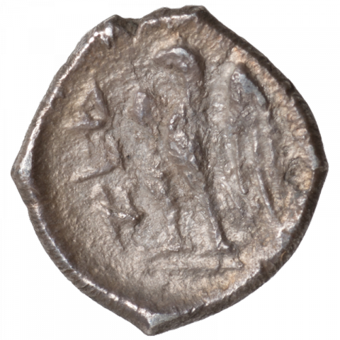 Standing eagle; Paleo-Hebrew: YHD (Yehud)