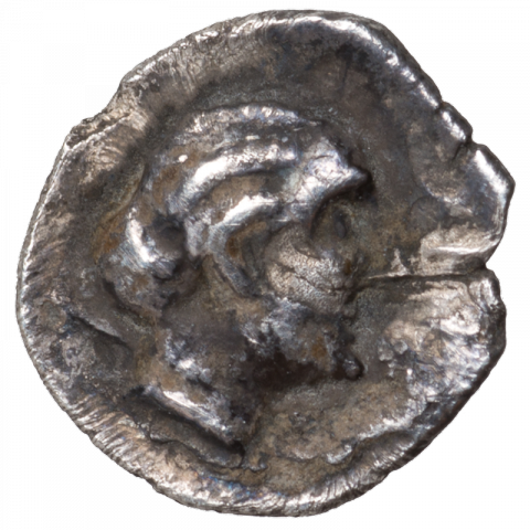 Bust of Berenice I; [Paleo-Hebrew: YHD (Yehud)]