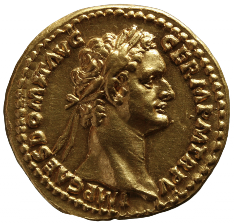 Aureus des Domitian (©: KHM, MK RÖ 87049)