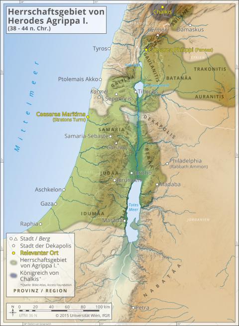 Herrschaftsgebiet von Herodes Agrippa I. (38 - 44 n. Chr.)