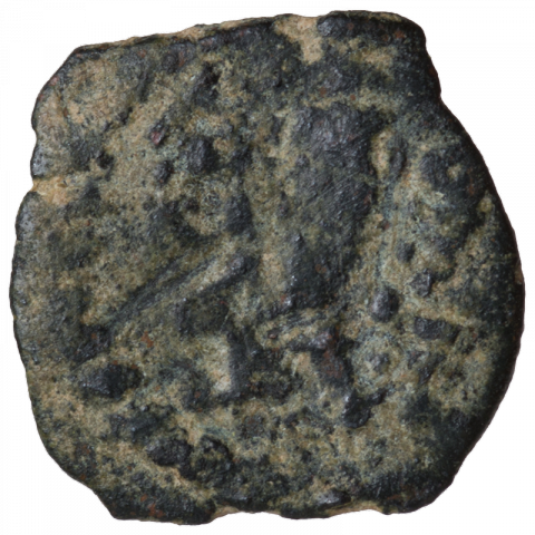 Cornucopia; Greek: ΒΑCIΛ HΡΩΔ ([coin of] king Herod)